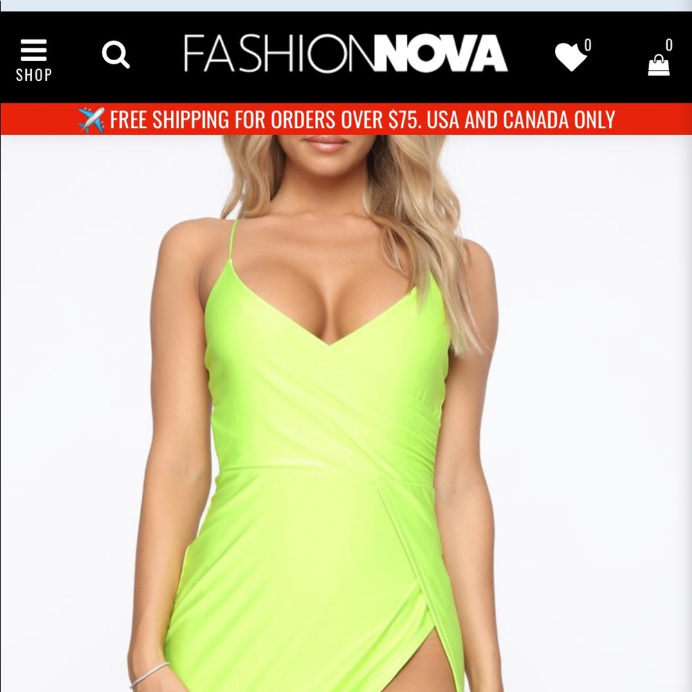 Lime green fashion nova dress